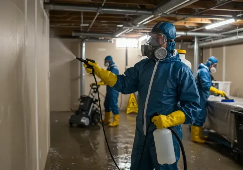 Basement Sanitization and Antimicrobial Treatment process in Chicago, IL